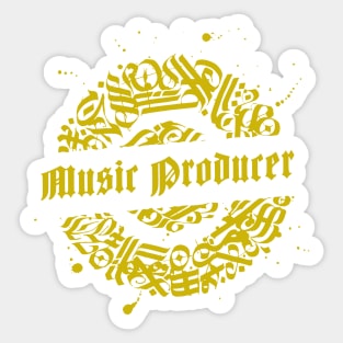 Music Producer Gold, Beatmaker Sticker